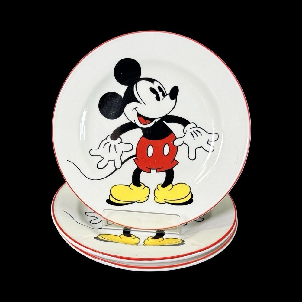 Disney Mickey & Co Mickey Mouse‎ Gibson Gabbay 8" Salad Lunch Plates Set of 3